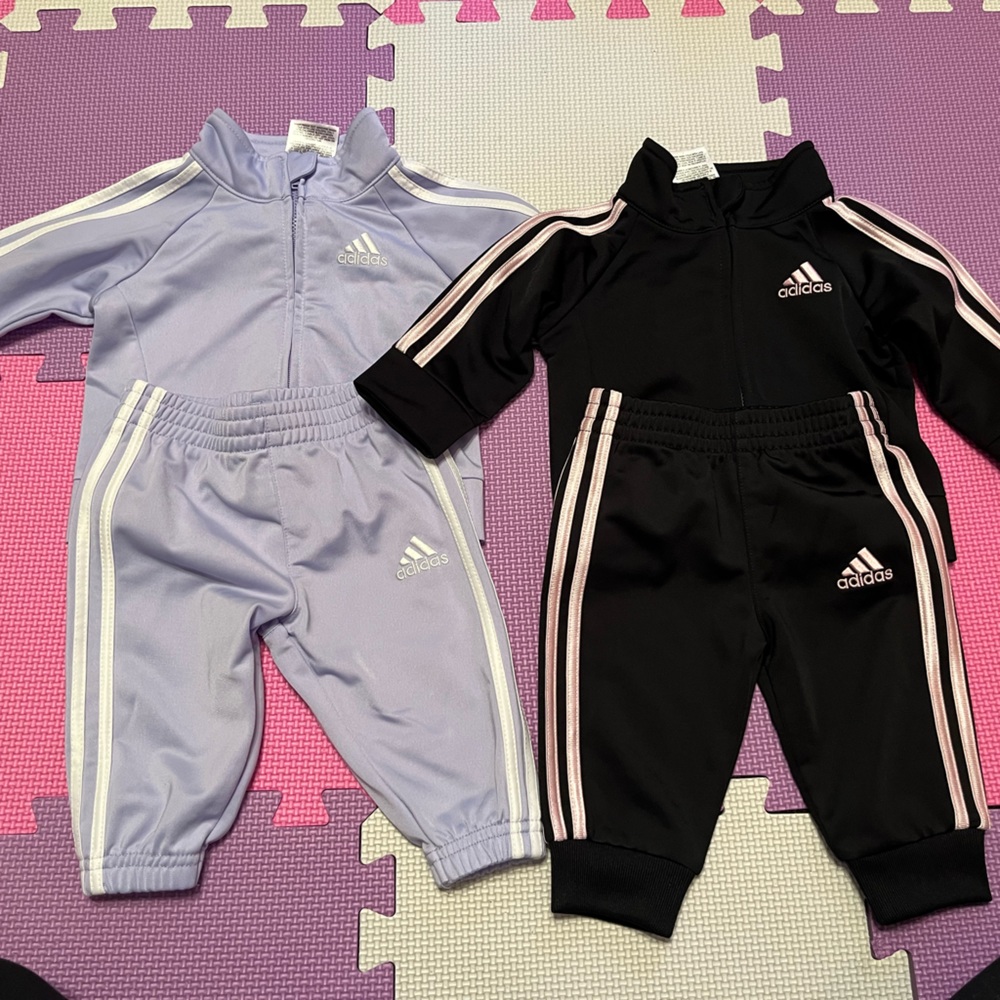 2 Baby Girl Adidas Track Suits 3 months